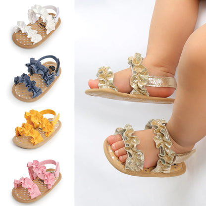 Lace Trim Baby Sandals for Toddlers and Infants