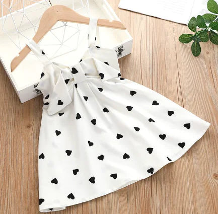Sling Skirt Cute Cartoon Polka Dot Dress for Kids
