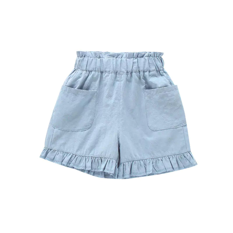 Girls' Denim Shorts for Summer (Ages 3-8)