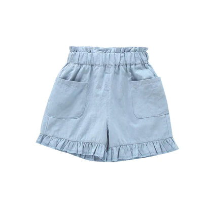 Girls' Denim Shorts for Summer (Ages 3-8)