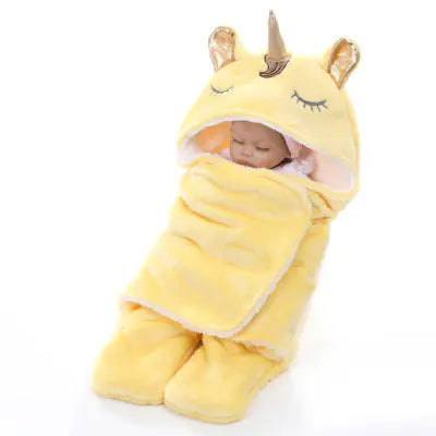 Unicorn Plush Double Layer Baby Blanket - Winter Edition
