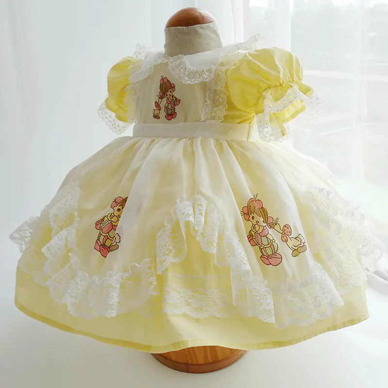 Summer New Girls Cartoon Lace Princess Dress 21 Years