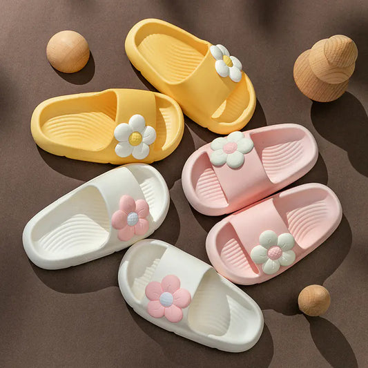 Cute Cartoon Flower Slippers for Kids (Ages 3-12)