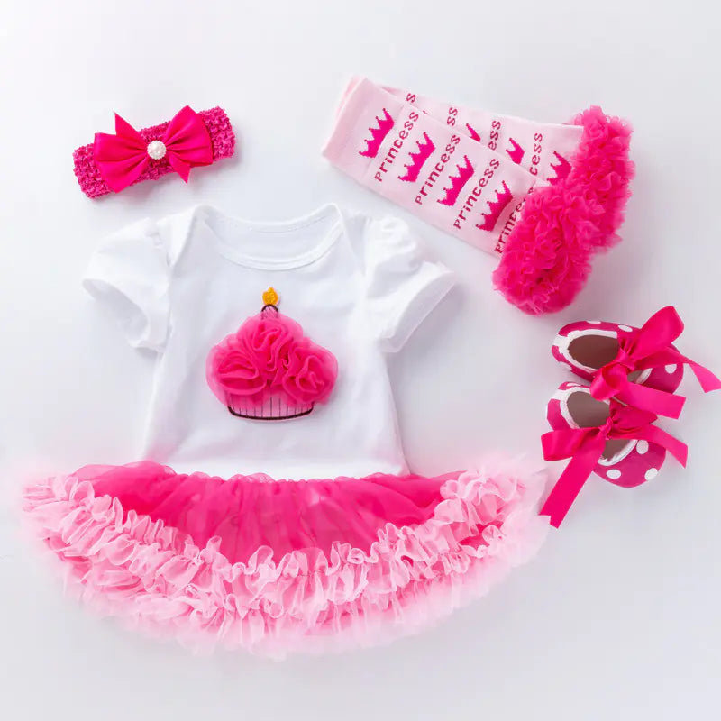High-Quality Cotton Baby Pink Romper Dress