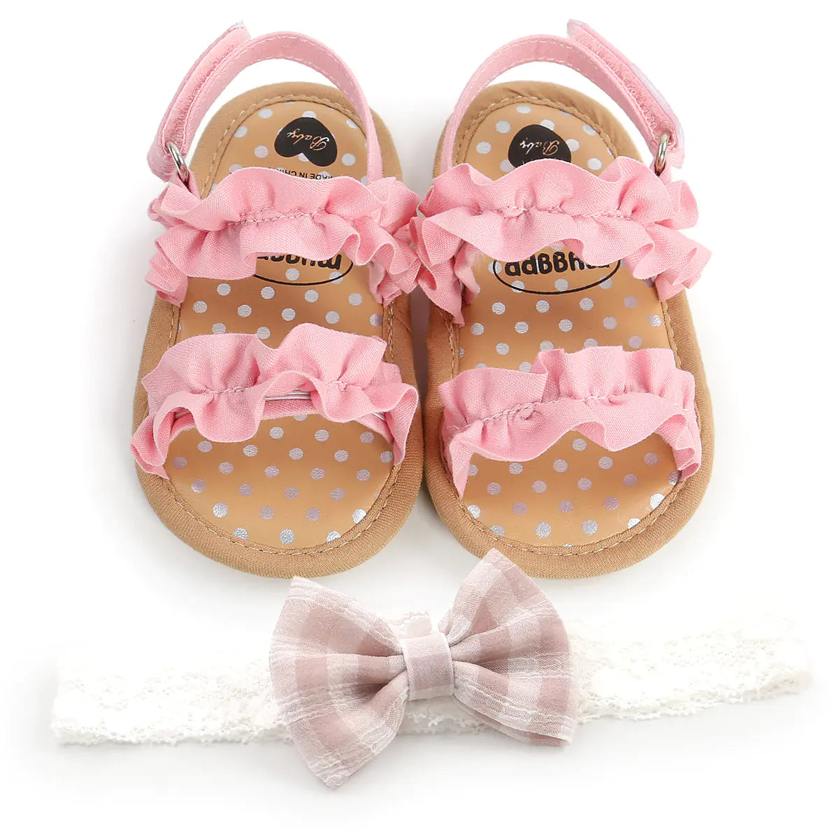 Lace Trim Baby Sandals for Toddlers and Infants