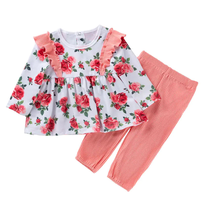 2020 Valentine's Day Baby Dress and Pants Set for Girls