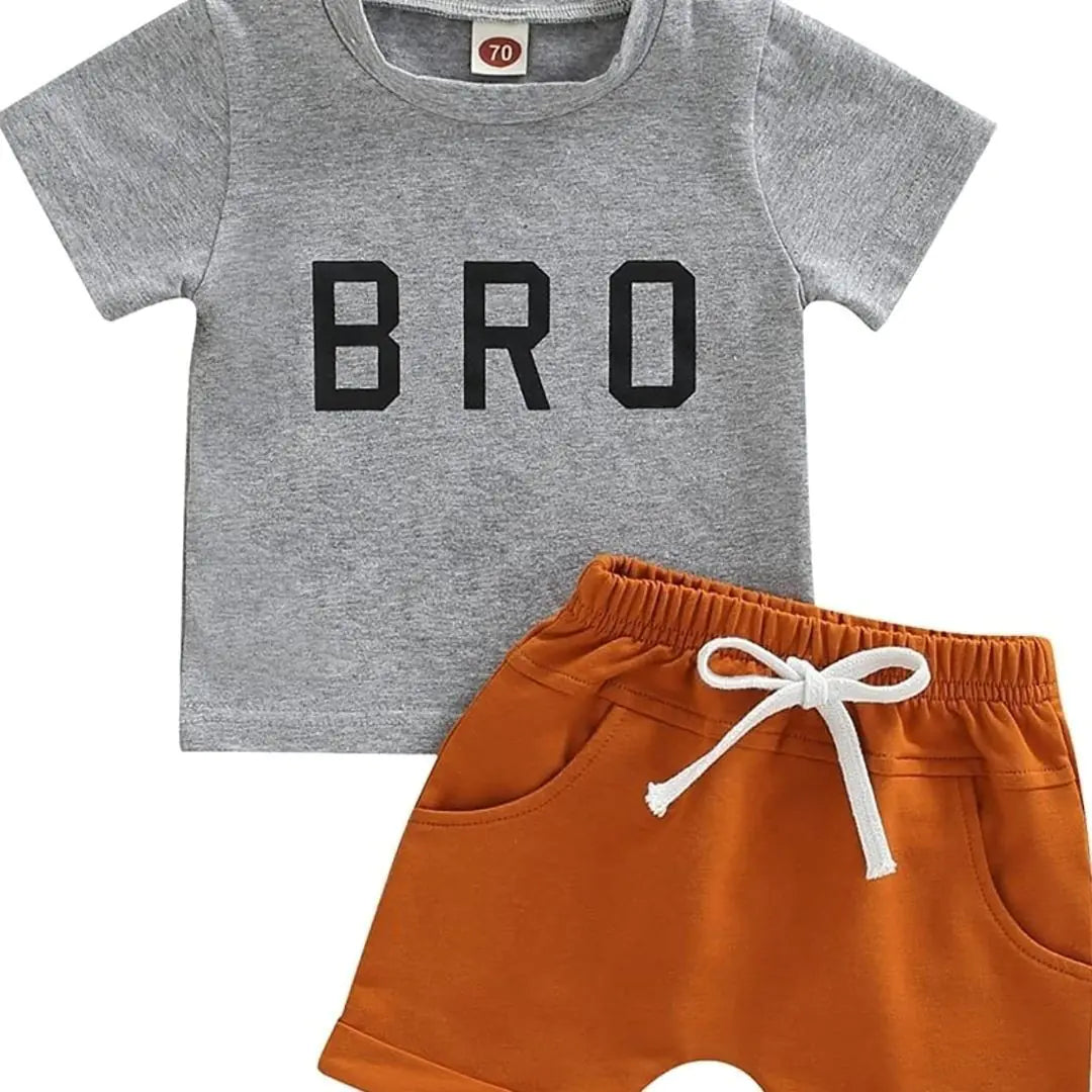 2023 Summer Newborn Baby Boy Outfit with T-Shirt & Shorts