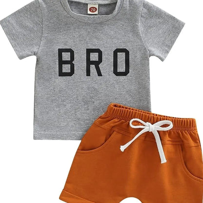 2023 Summer Newborn Baby Boy Outfit with T-Shirt & Shorts