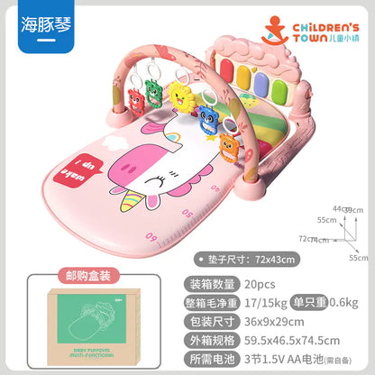 Baby Gym Play Mat with Music Piano for Infants