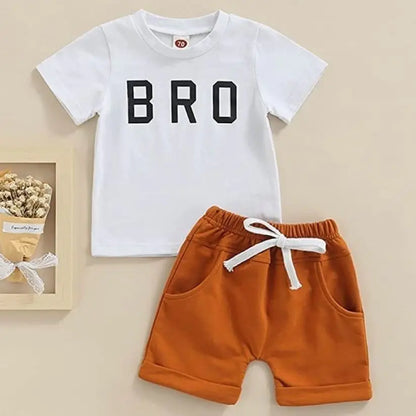 2023 Summer Newborn Baby Boy Outfit with T-Shirt & Shorts