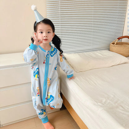 Cotton Sleeping Bag for Kids - Long Sleeve & Split Legs