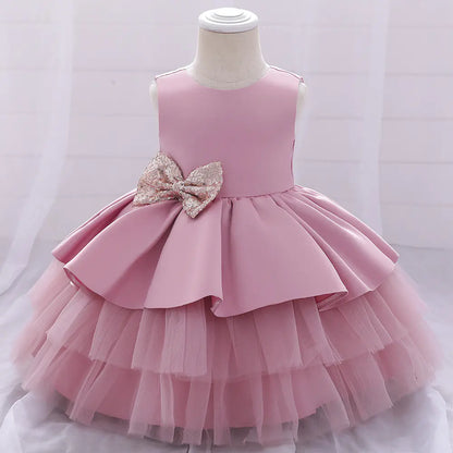 Cute Girl Lace Bow Tutu Skirt for Baby Princess Dress