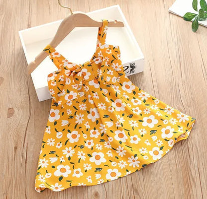 Sling Skirt Cute Cartoon Polka Dot Dress for Kids