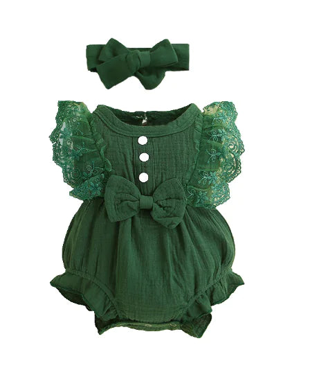 Catharina Romper Set for Baby Girls with Lace Dress