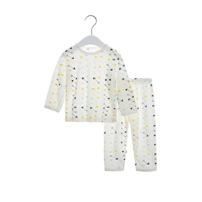 Summer Long Sleeve Baby Pajama Set for 1-3 Years Old