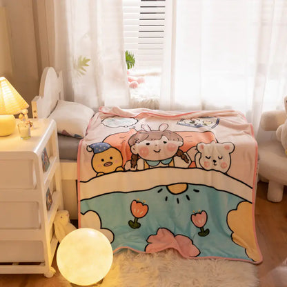 Cartoon Nursery Nap Blanket for Infants and Toddlers