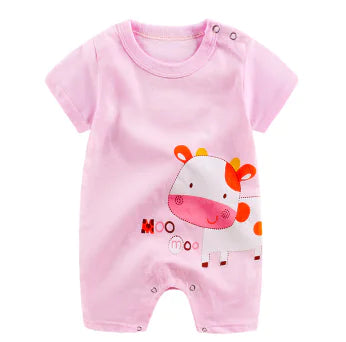Short Sleeve Baby Bodysuit for Newborn Girls (0-3 Months)