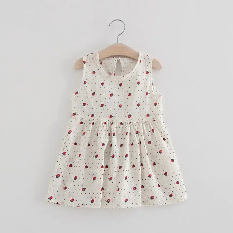Korean Style Sleeveless Summer Dress for Girls