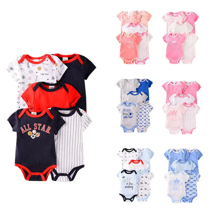 Summer 2020 Cotton Short Sleeve Baby Romper Set