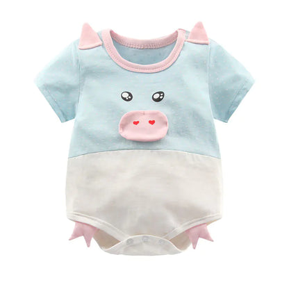 2019 Summer Baby Clothes Cute Panda Cow Romper Outfit
