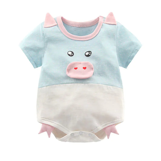 2019 Summer Baby Clothes Cute Panda Cow Romper Outfit