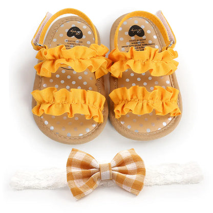 Lace Trim Baby Sandals for Toddlers and Infants