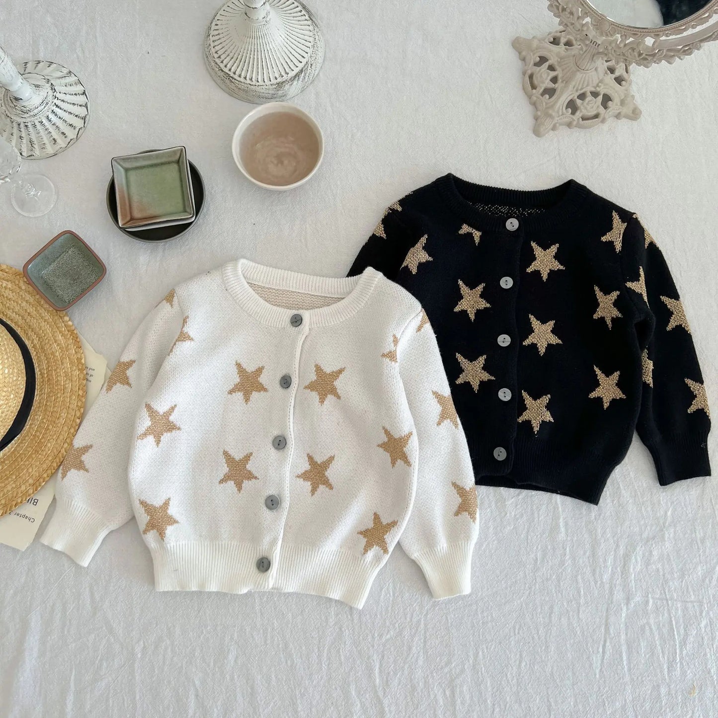 Baby Knitted Cardigan with Star Design for Ages 1-3