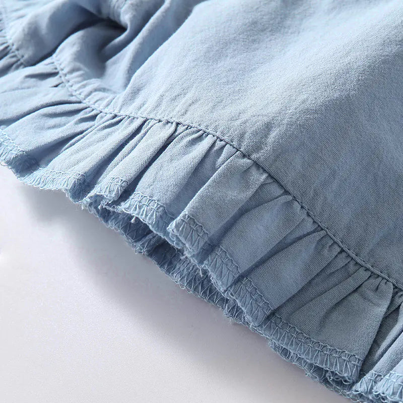 Girls' Denim Shorts for Summer (Ages 3-8)