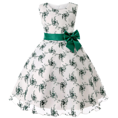 Embroidered Lace Princess Dress for Girls