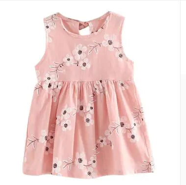Summer Cotton-Linen Princess Dress for Girls