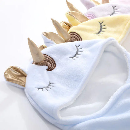 Unicorn Plush Double Layer Baby Blanket - Winter Edition