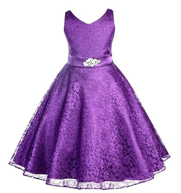 Lace Evening Dress for Girls - Children's Performance Outfit