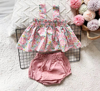 2023 Baby Summer Dress Set for Girls 0-2 Years