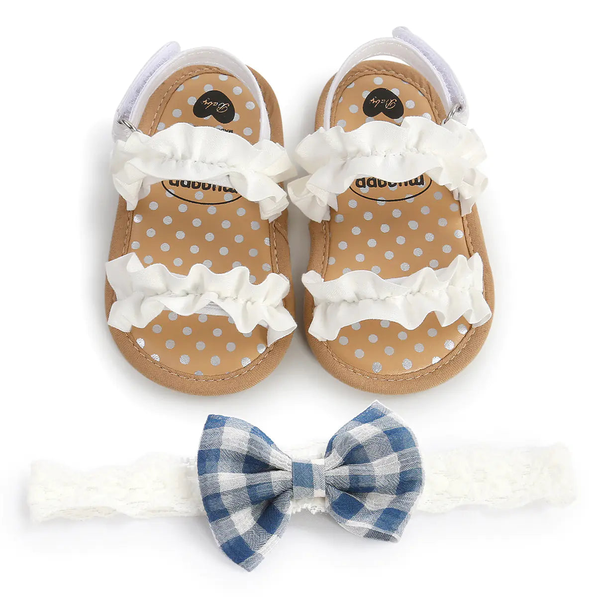 Lace Trim Baby Sandals for Toddlers and Infants