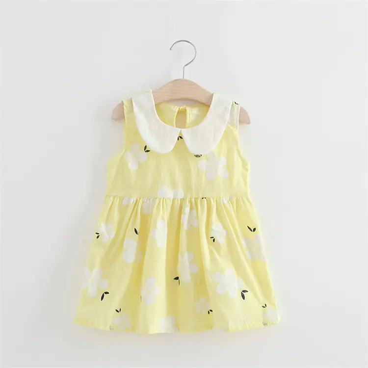 Summer Cotton-Linen Princess Dress for Girls