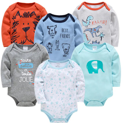 6-Piece Long Sleeve Baby Onesie Set for Newborns