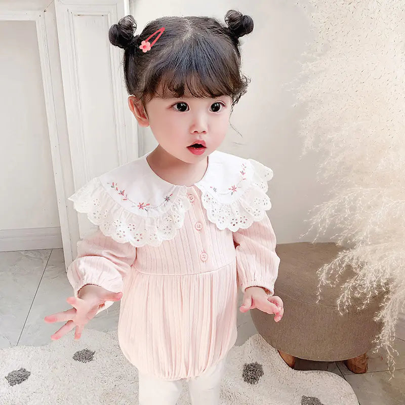 Spring Triangle Embroidery Climbing Clothes for Girls
