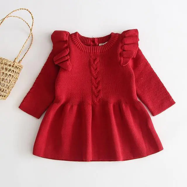 Knitted Sweater Dress for Baby Girls