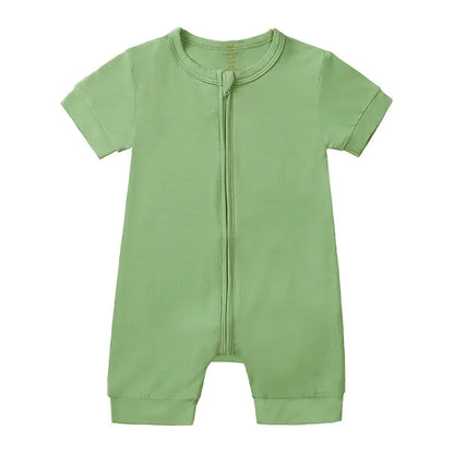 Summer Soft Fiber Baby Zipper Romper for Newborns