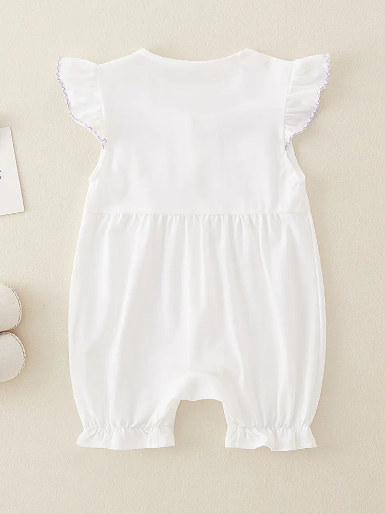 Summer Cotton Baby Romper for Girls - Short Sleeve