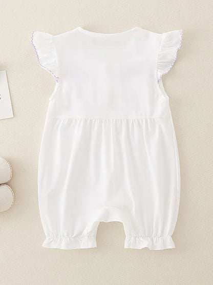 Summer Cotton Baby Romper for Girls - Short Sleeve