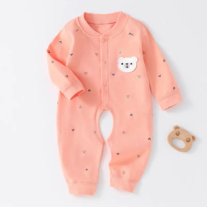 Pure Cotton Baby Jumpsuit for Spring and Autumn