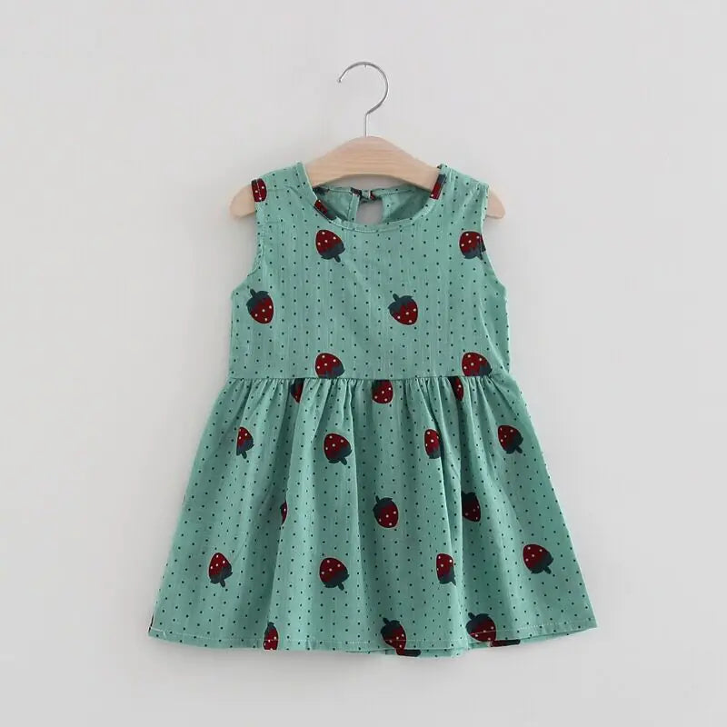 Korean Style Sleeveless Summer Dress for Girls
