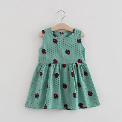 Korean Style Sleeveless Summer Dress for Girls