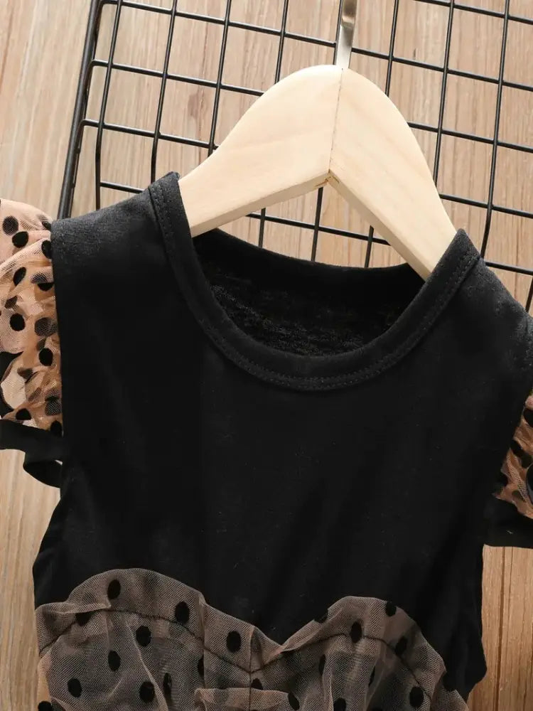 Girls Mesh Tulle Dress for Spring and Autumn Festivities