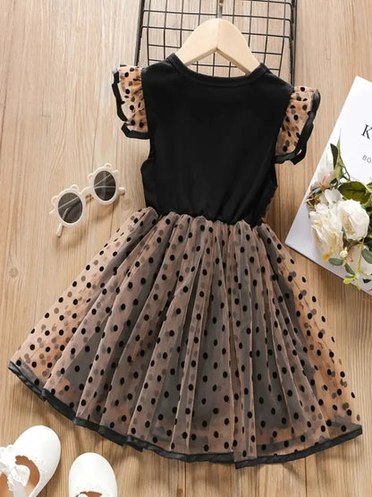 Girls Mesh Tulle Dress for Spring and Autumn Festivities