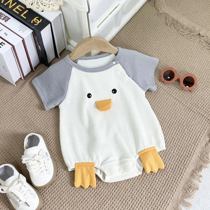 Cute Baby Short-sleeved Cartoon Romper for Summer