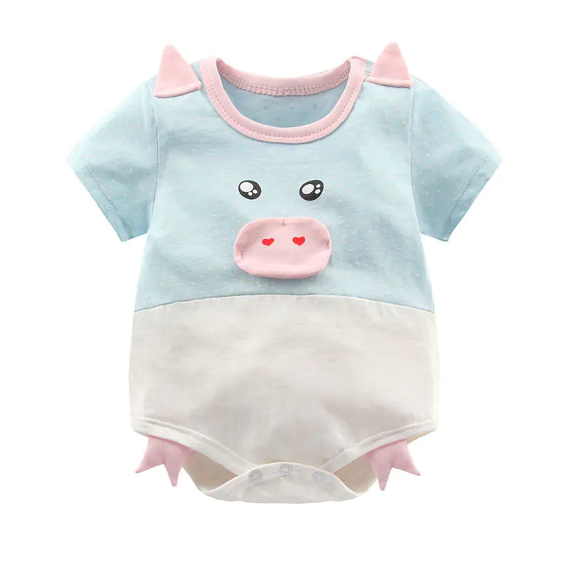 2019 Summer Baby Clothes Cute Panda Cow Romper Outfit