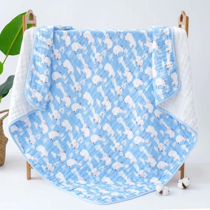 6-Layer Gauze Baby Blanket Cartoon Bath Towel