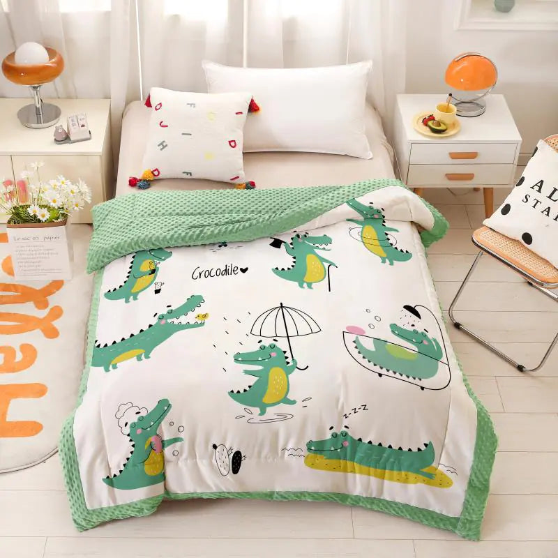 Cartoon Children's Doudou Blanket for Infants and Toddlers